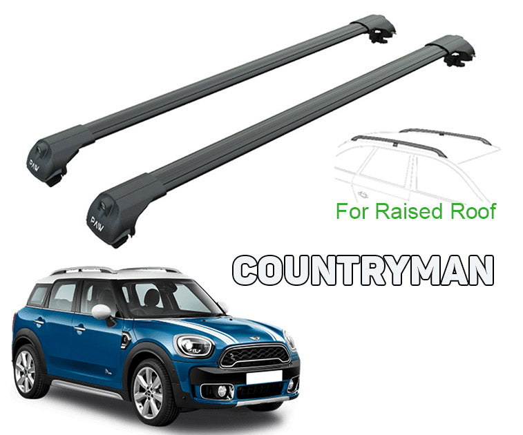 Mini Countryman 5p F60 Roof Rack & Cross Bars Black Color 2017--> Mini Countryman 5p F60 Roof Rack & Cross Bars Black Color 2017-->
